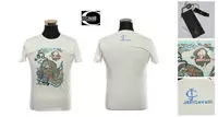 t-shirt just cavalli man skinny slim 2013 coton artwork italie blanc